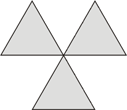 Raumwinkel mit 3 Dreiecken