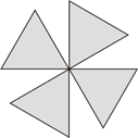 Raumwinkel mit 4 Dreiecken