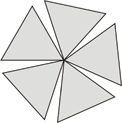 Raumwinkel mit 5 Dreiecken